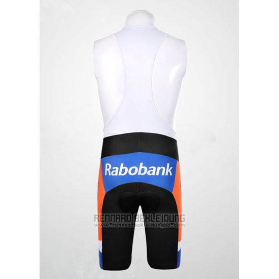 2012 Fahrradbekleidung Rabobank Blau und Wei Trikot Kurzarm und Tragerhose