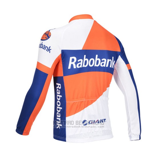 2013 Fahrradbekleidung Rabobank Blau und Wei Trikot Langarm und Tragerhose