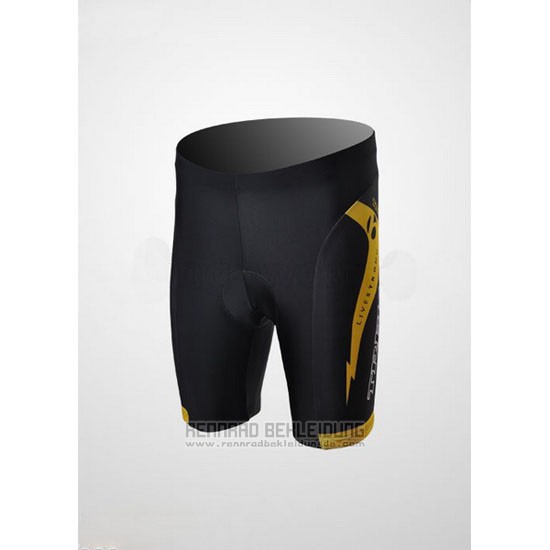 2010 Fahrradbekleidung Radioshack Shwarz Trikot Kurzarm und Tragerhose Pantaloni