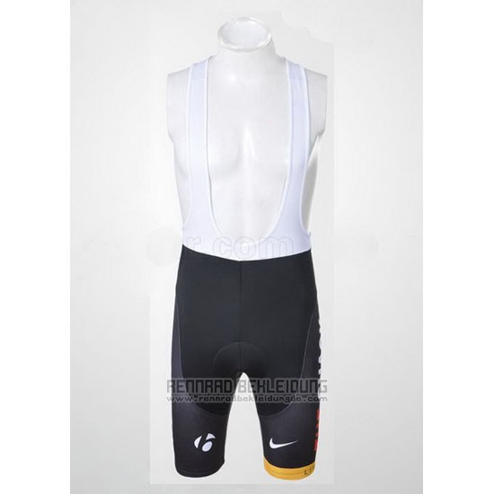 2011 Fahrradbekleidung Radioshack Shwarz und Wei Trikot Kurzarm und Tragerhose