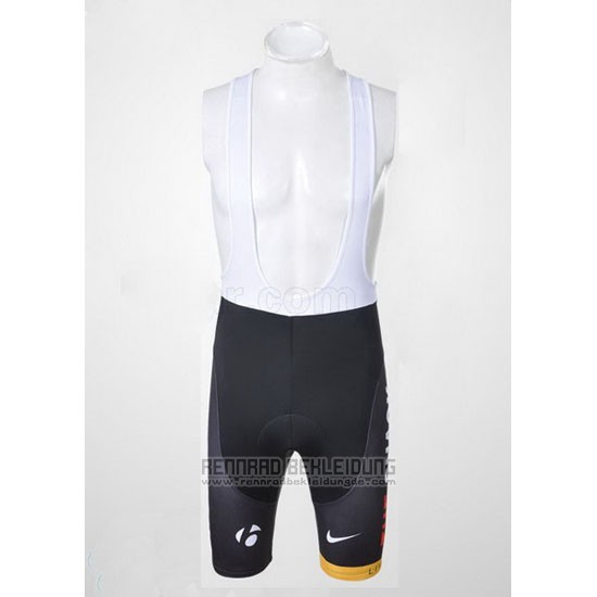 2011 Fahrradbekleidung Radioshack Wei und Rot Trikot Kurzarm und Tragerhose