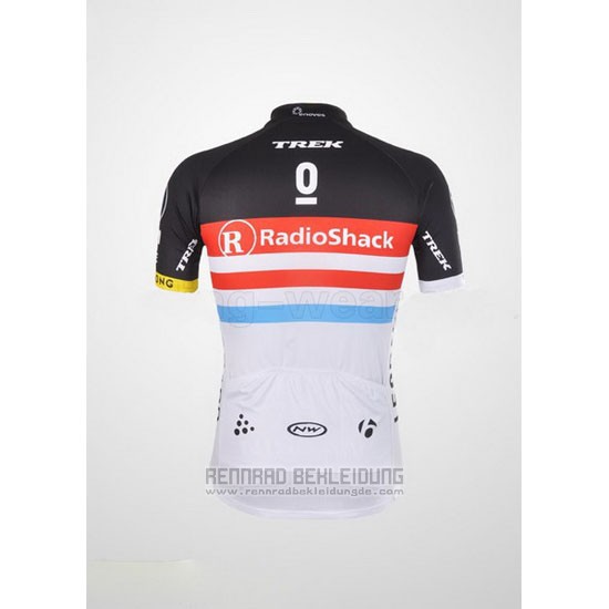 2012 Fahrradbekleidung Radioshack Shwarz und Wei Trikot Kurzarm und Tragerhose