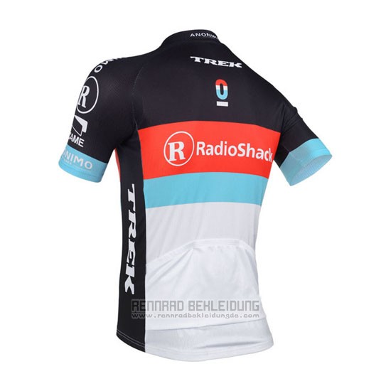 2013 Fahrradbekleidung Radioshack Wei und Shwarz Trikot Kurzarm und Tragerhose - zum Schließen ins Bild klicken