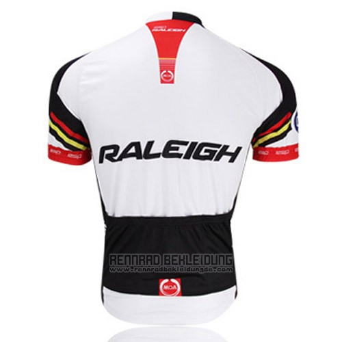 2013 Fahrradbekleidung Raleigh Shwarz und Wei Trikot Kurzarm und Tragerhose