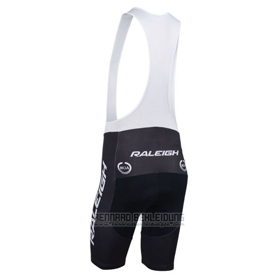 2013 Fahrradbekleidung Raleigh Wei und Shwarz Trikot Kurzarm und Tragerhose