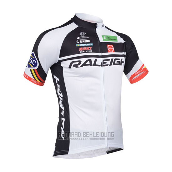 2013 Fahrradbekleidung Raleigh Wei und Shwarz Trikot Kurzarm und Tragerhose - zum Schließen ins Bild klicken