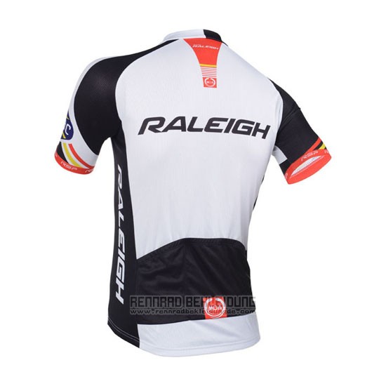 2013 Fahrradbekleidung Raleigh Wei und Shwarz Trikot Kurzarm und Tragerhose