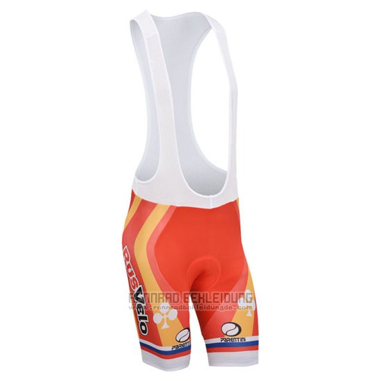 2013 Fahrradbekleidung Rusvelo Rot Trikot Kurzarm und Tragerhose