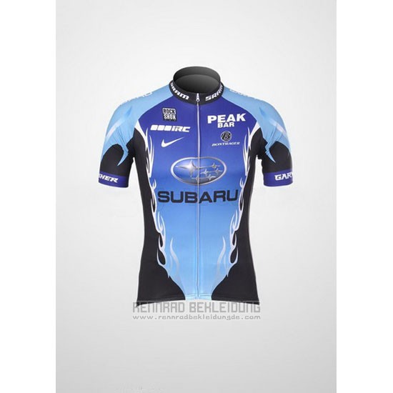 2011 Fahrradbekleidung Subaru Azurblau und Shwarz Trikot Kurzarm und Tragerhose - zum Schließen ins Bild klicken