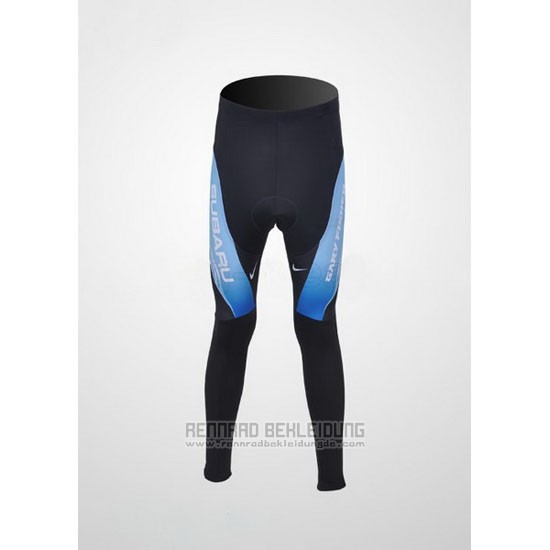 2011 Fahrradbekleidung Subaru Azurblau und Shwarz Trikot Langarm und Tragerhose Pantaloni