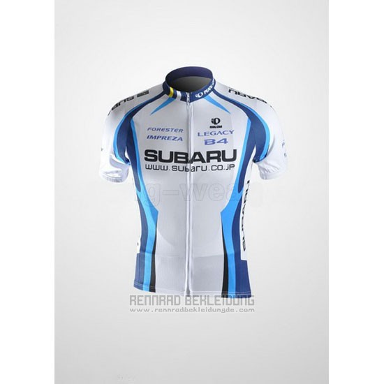 2011 Fahrradbekleidung Subaru Azurblau und Wei Trikot Kurzarm und Tragerhose - zum Schließen ins Bild klicken
