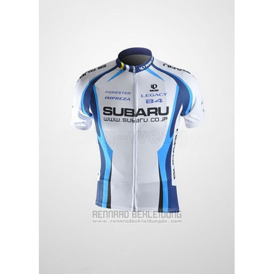 2011 Fahrradbekleidung Subaru Azurblau und Wei Trikot Kurzarm und Tragerhose