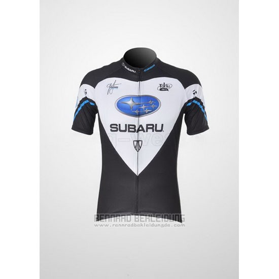 2011 Fahrradbekleidung Subaru Shwarz und Wei Trikot Kurzarm und Tragerhose