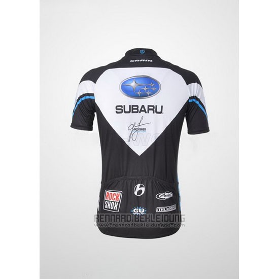 2011 Fahrradbekleidung Subaru Shwarz und Wei Trikot Kurzarm und Tragerhose