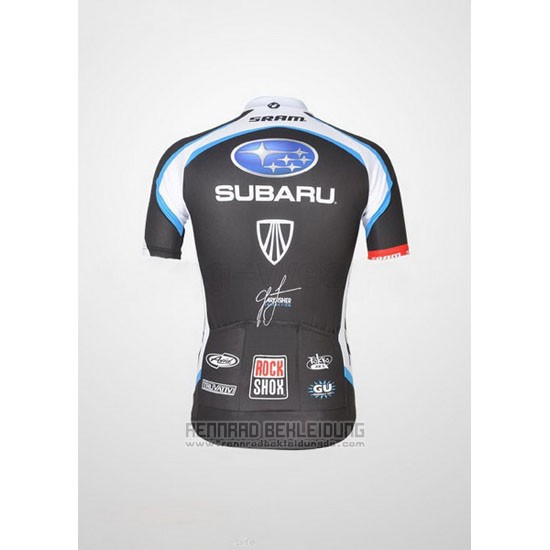 2011 Fahrradbekleidung Subaru Wei und Shwarz Trikot Kurzarm und Tragerhose