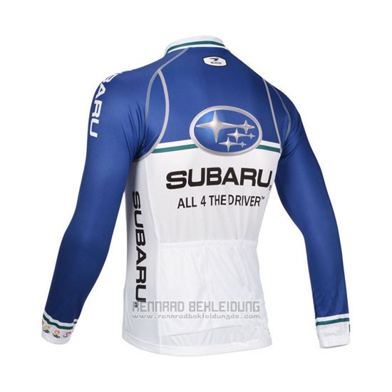 2013 Fahrradbekleidung Subaru Blau und Wei Trikot Langarm und Tragerhose - zum Schließen ins Bild klicken