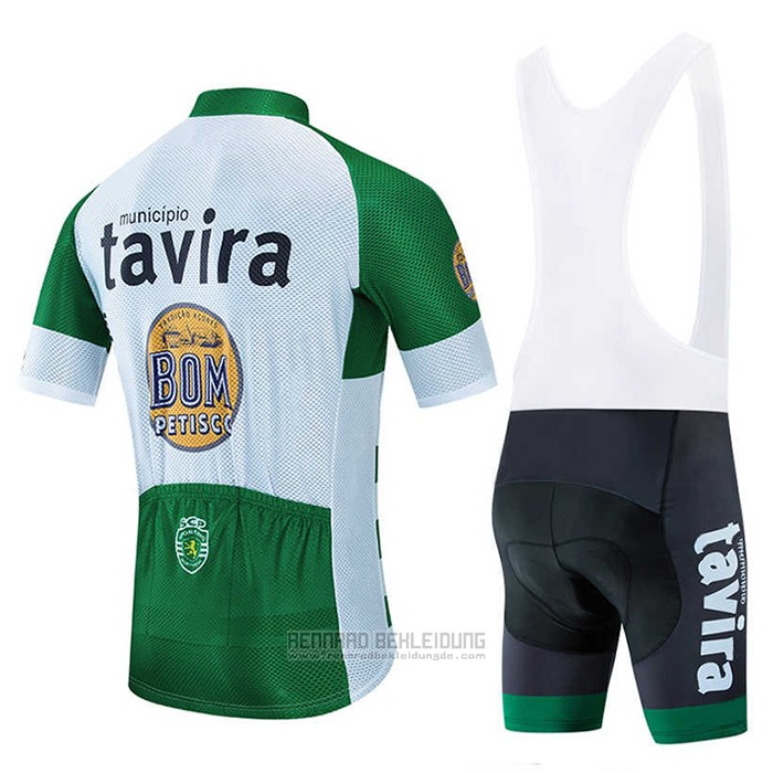 2020 Fahrradbekleidung Tavira Wei Grun Trikot Kurzarm und Tragerhose