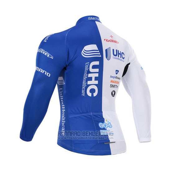 2015 Fahrradbekleidung UHC Wei und Azurblau Trikot Langarm und Tragerhose - zum Schließen ins Bild klicken