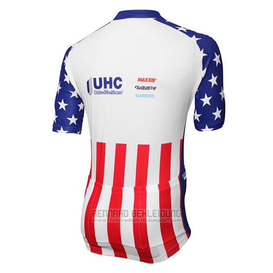 2016 Fahrradbekleidung United Healthcare Rot und Wei Trikot Kurzarm und Tragerhose