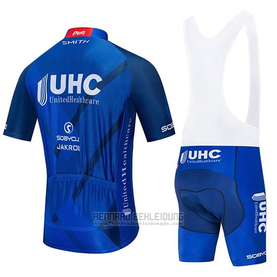 2020 Fahrradbekleidung UHC Dunkel Blau Trikot Kurzarm und Tragerhose