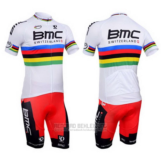 2013 Fahrradbekleidung UCI Weltmeister BMC Trikot Kurzarm und Tragerhose