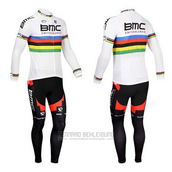 2013 Fahrradbekleidung UCI Weltmeister BMC Trikot Langarm und Tragerhose - zum Schließen ins Bild klicken