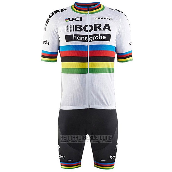 2017 Fahrradbekleidung UCI Weltmeister Bora Wei Trikot Kurzarm und Tragerhose