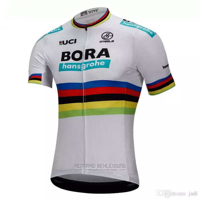 2018 Fahrradbekleidung UCI Weltmeister Bora Wei Trikot Kurzarm und Tragerhose - zum Schließen ins Bild klicken