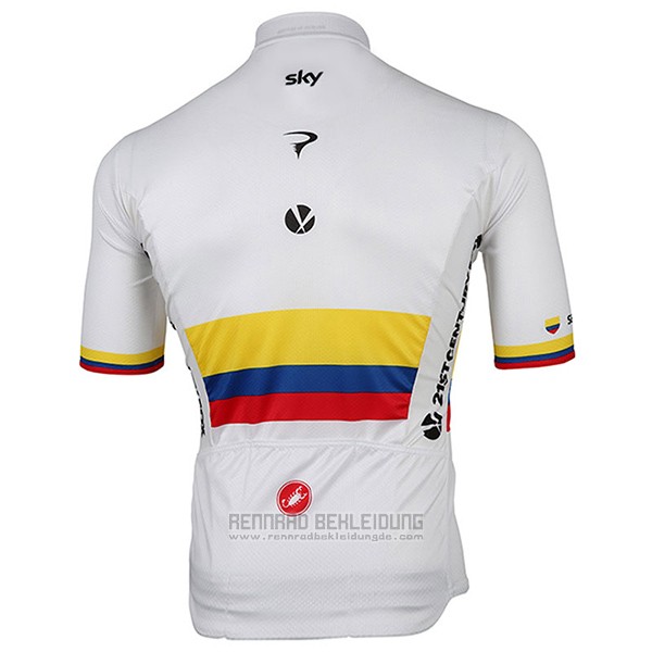 2017 Fahrradbekleidung Sky UCI Weltmeister Manica Trikot Kurzarm und Tragerhose