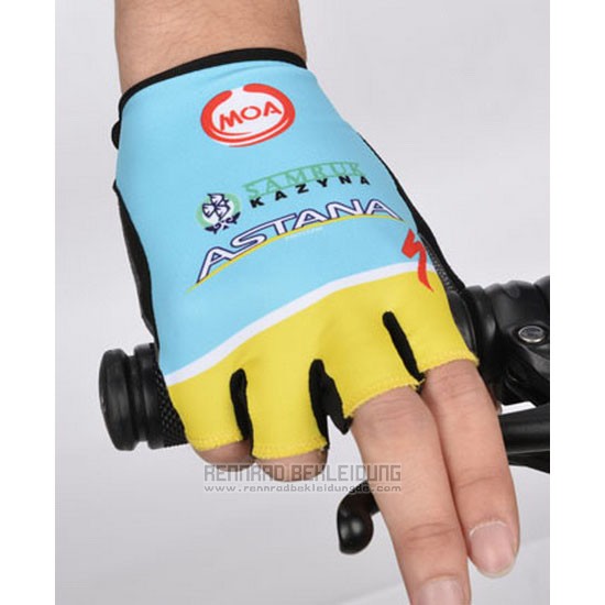 2014 Astana Handschuhe Radfahren Blau