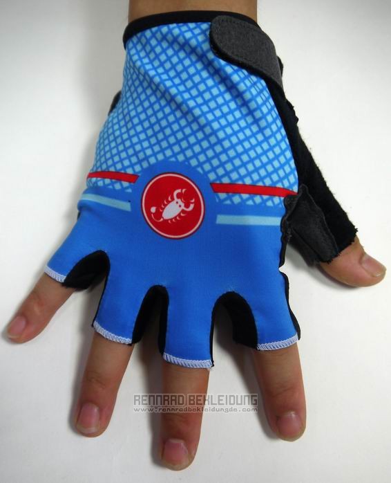2015 Castelli Handschuhe Radfahren Blau und Shwarz