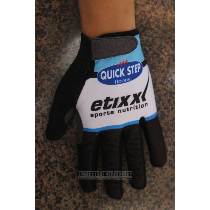 2020 Etixx Quick Step Langfingerhandschuhe Radfahren Shwarz Wei
